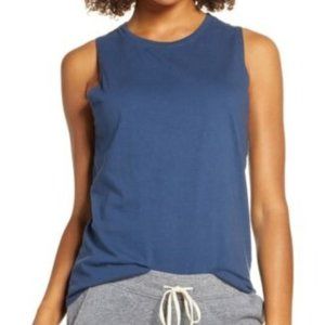 NWT RICHER POORER Womens Muscle Tank Top Tee Navy Marine Blue Cotton Made in USA